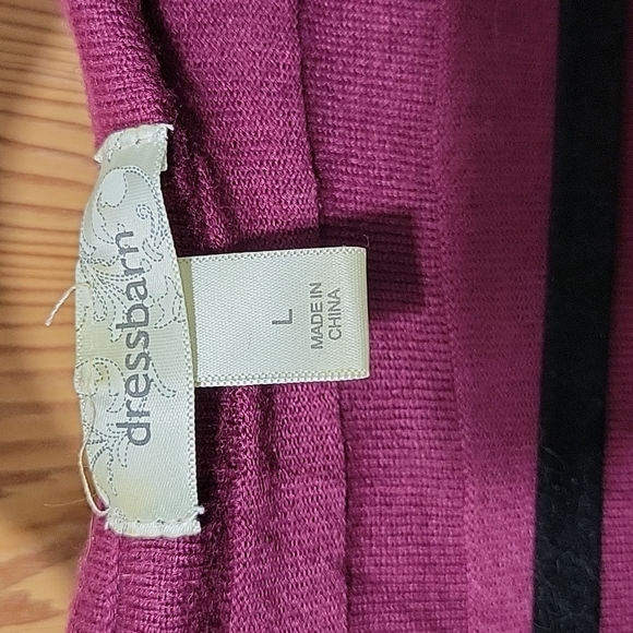 Deep plum striped cardigan with hood - Picture 3 of 4